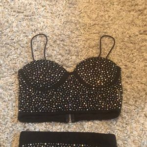 Black sexy sequin dress